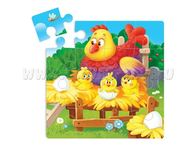 Пазл "Животные. Курочка" (16 дет.) Пазл "Животные. Курочка" (16 дет.)