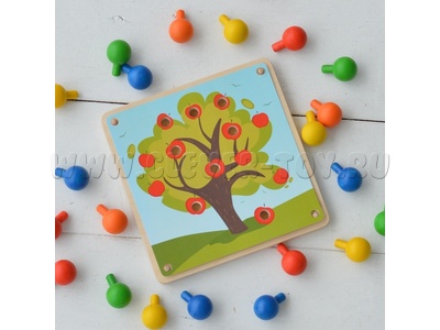 Карточка "Яблоня" для набора "Деревянная мозаика" Карточка "Яблоня" для набора "Деревянная мозаика"