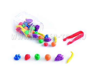 Счетный материал "Фрукты" (6 видов, 6 цветов, 48шт, в контейнере) Счетный материал "Фрукты" (6 видов, 6 цветов, 48шт, в контейнере)