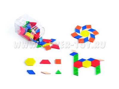 Набор "Фигуры геометрические" (120шт, в контейнере) Набор "Фигуры геометрические" (120шт, в контейнере)