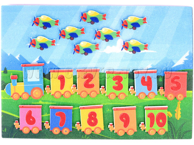 Паровоз с цифрами (фетр) Паровоз с цифрами (фетр)