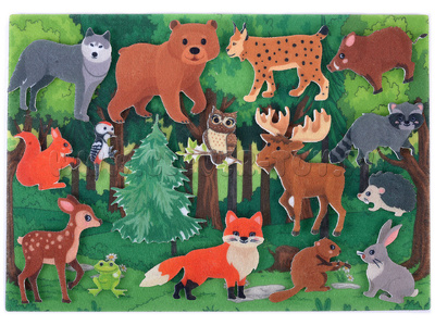 Лесные животные с игровым полем (фетр) Лесные животные с игровым полем (фетр)