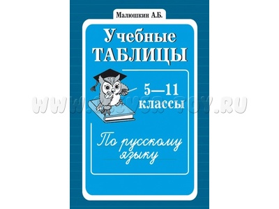 Учебные таблицы по русскому языку 5-11 классы Учебные таблицы по русскому языку 5-11 классы