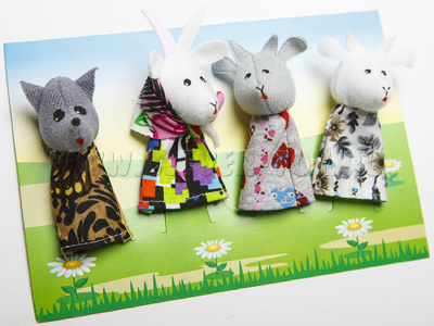 Театр "Волк и козлята" пальчиковый (4 шт.) Театр "Волк и козлята" пальчиковый (4 шт.)