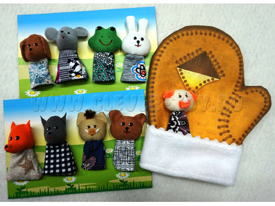 Театр "Рукавичка" пальчиковый (9 кукол, рукавица) Театр "Рукавичка" пальчиковый (9 кукол, рукавица)