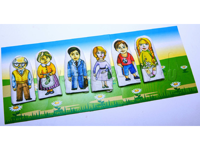 Набор пальчиковых кукол "Семья" (6 шт.) Набор пальчиковых кукол "Семья" (6 шт.)