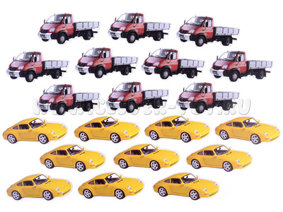 Набор магнитных карточек для устного счета "Автомобили"*