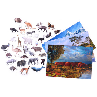 Магнитное развивающее пособие "Кто где живёт." (Африка-Арктика-Австралия)